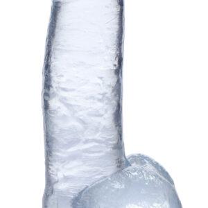 Jock C-Thru Dildo with Balls - 8 Inch