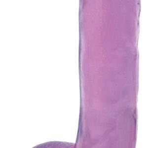 7 Inch Slim Stick with Balls Grape Ice Dildo