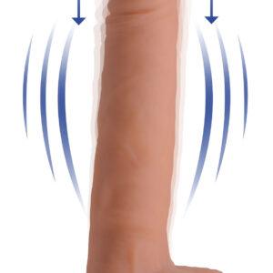 Vibrating & Thrusting Remote Control Silicone Dildo - 9 Inch