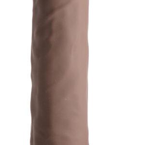 Silexpan Dark Hypoallergenic Silicone Dildo with Balls - 10 Inch