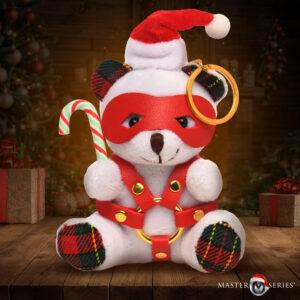 Holiday Bondage Bear Keychain - White