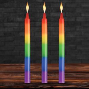 Pride Candles Rainbow Drip Candle Set of 3